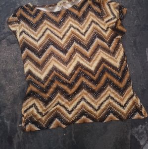 Brown Patterned Top